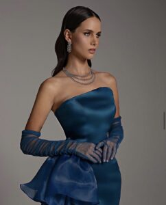 Custom luxury evening dresses with detailed embroidery